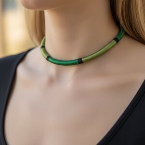 Green Gradient Choker Necklace - Women Jewelry Necklaces